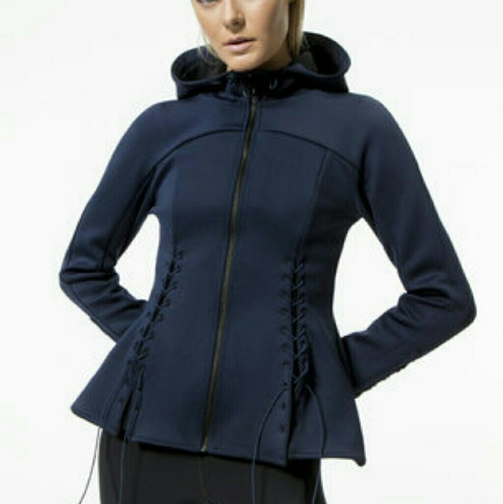 Jonathan Simkhai x Carbon38 Lace-up Peplum Jacket